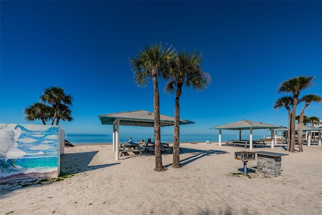 5032 Sand Castle Dr, New Port Richey, FL 34652 - water view with a gazebo and local beach