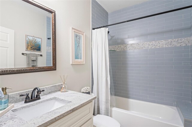 1601 E 98th Ave, Tampa, FL 33612 - bathroom with vanity, shower / tub combo, and toilet