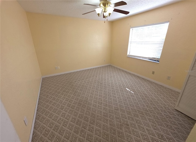 10244 Hoover St, Spring Hill, FL 34608 - unfurnished room with a ceiling fan, carpet flooring, and a textured ceiling