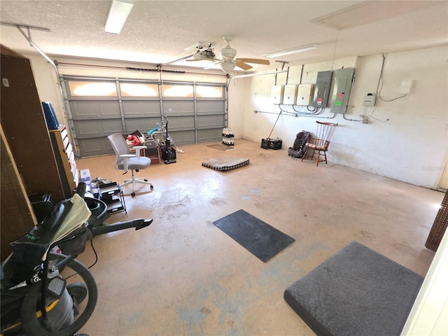 10244 Hoover St, Spring Hill, FL 34608 - garage with electric panel and ceiling fan