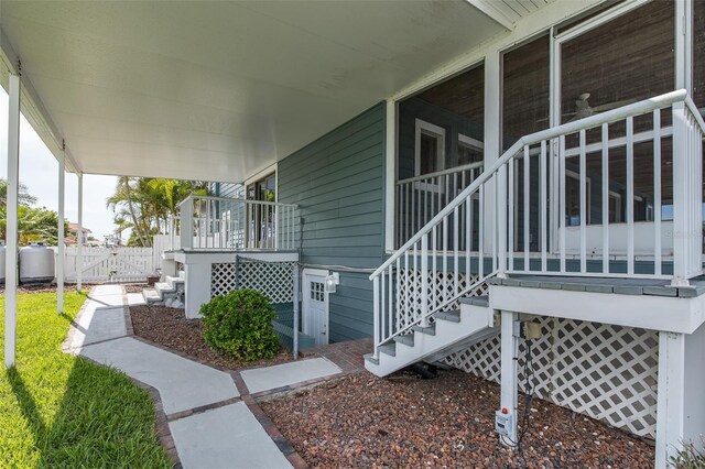 3150 Trident Ter, New Port Richey, FL 34652 - view of patio / terrace featuring stairs and a gate