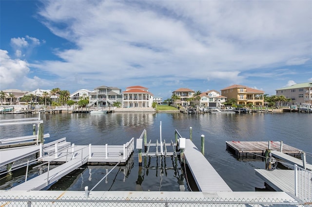 3150 Trident Ter, New Port Richey, FL 34652 - dock area with a water view and a residential view