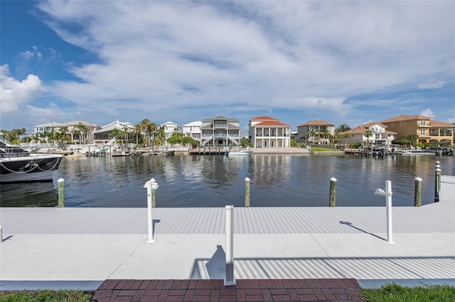 3150 Trident Ter, New Port Richey, FL 34652 - dock area featuring a residential view and a water view
