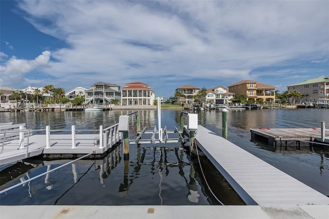 3150 Trident Ter, New Port Richey, FL 34652 - dock area with a water view and a residential view