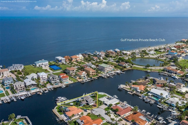 3150 Trident Ter, New Port Richey, FL 34652 - aerial perspective of suburban area featuring a large body of water