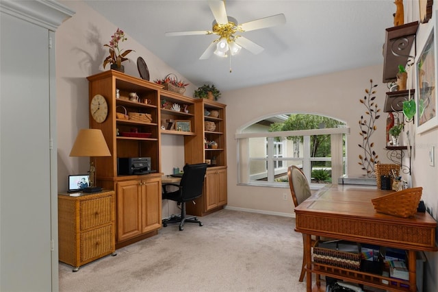 690 E Jenkins Ct, Hernando, FL 34442 - home office with light carpet and ceiling fan