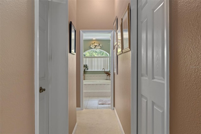 690 E Jenkins Ct, Hernando, FL 34442 - hall featuring a textured wall and carpet floors