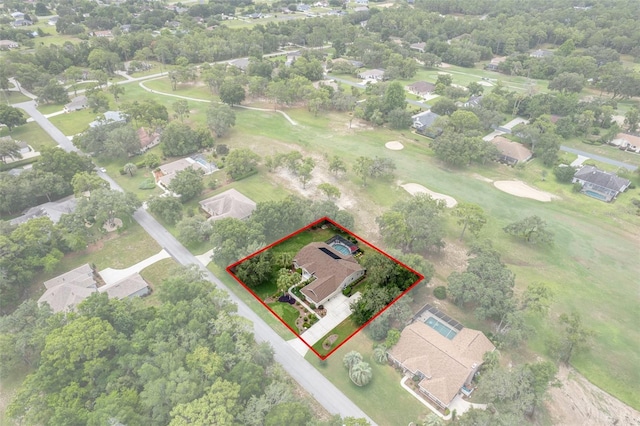 690 E Jenkins Ct, Hernando, FL 34442 - aerial view of residential area with property parcel outlined