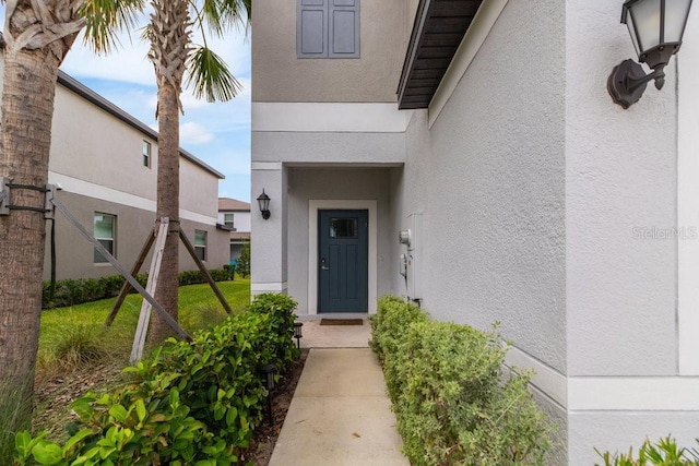 8305 Crescent Oaks Dr, New Port Richey, FL 34655 - view of exterior entry with stucco siding