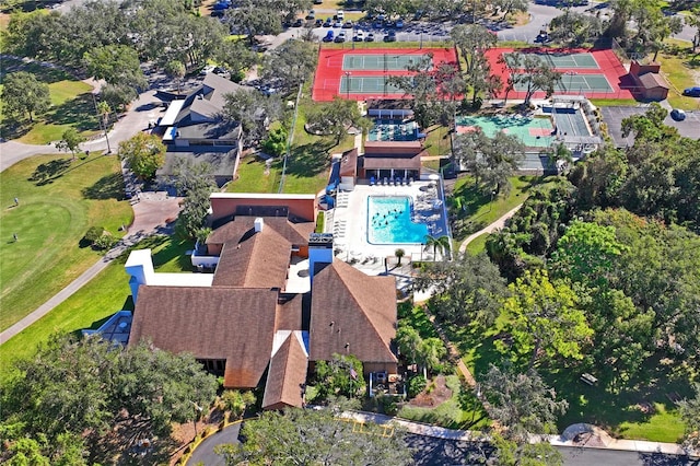 13009 Wedgewood Way Unit 63-D, Hudson, FL 34667 - aerial view of a pool area and a golf club