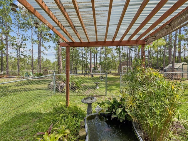 12229 Barnevelde Rd, Weeki Wachee, FL 34614 - view of yard featuring a pergola