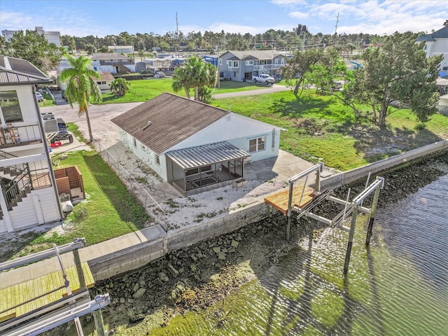 13821 Judy Ave, Hudson, FL 34667 - aerial perspective of suburban area featuring a nearby body of water