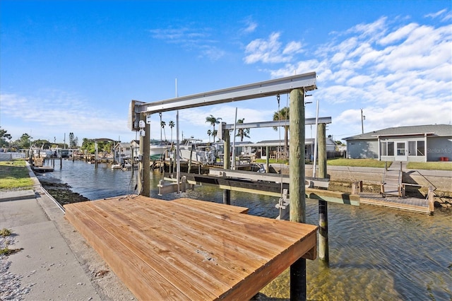 13821 Judy Ave, Hudson, FL 34667 - dock area with boat lift and a water view