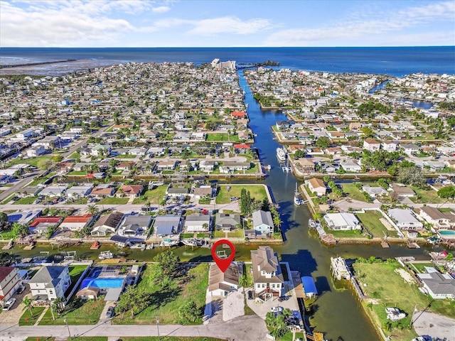 13821 Judy Ave, Hudson, FL 34667 - aerial view of property and surrounding area with a large body of water and nearby suburban area