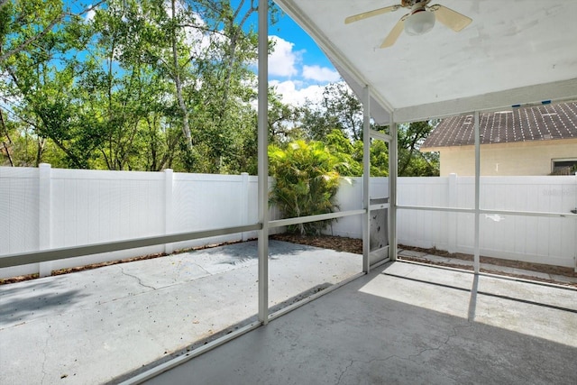 10935 New Brighton Ct, New Port Richey, FL 34654 - unfurnished sunroom featuring vaulted ceiling