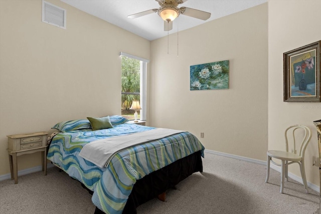 64 Cypress Blvd E, Homosassa, FL 34446 - bedroom with carpet floors, baseboards, and a ceiling fan