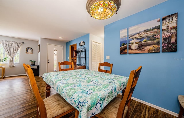 3841 Lanyard Ct Unit B, New Port Richey, FL 34652 - dining space with wood finished floors and recessed lighting