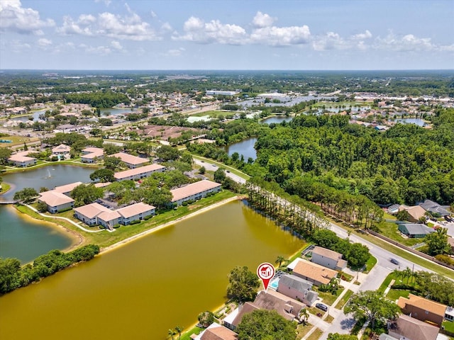 4716 Wolfram Ln, New Port Richey, FL 34653 - aerial perspective of suburban area featuring a nearby body of water