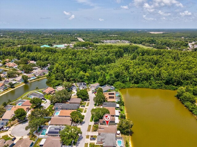 4716 Wolfram Ln, New Port Richey, FL 34653 - aerial view of residential area featuring a large body of water