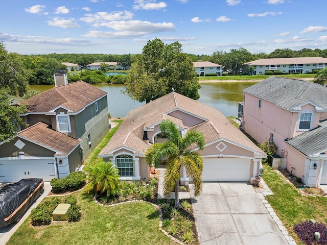 4716 Wolfram Ln, New Port Richey, FL 34653 - aerial perspective of suburban area with a large body of water