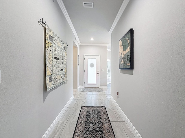 4082 Watson Dr, New Port Richey, FL 34655 - entryway with ornamental molding and baseboards