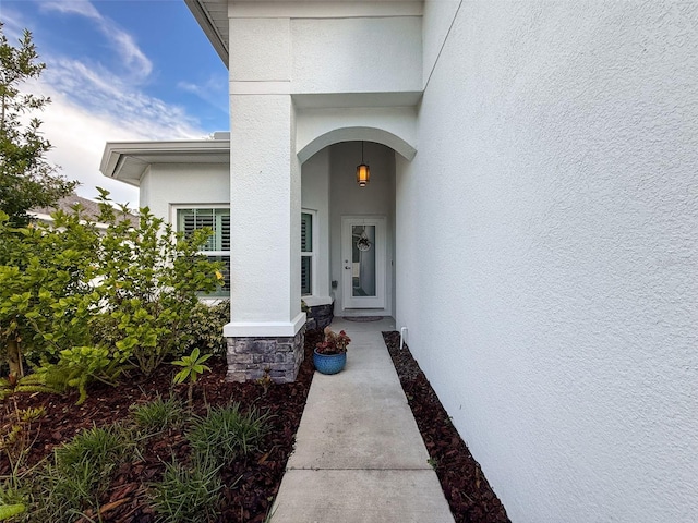 4082 Watson Dr, New Port Richey, FL 34655 - view of exterior entry with stucco siding