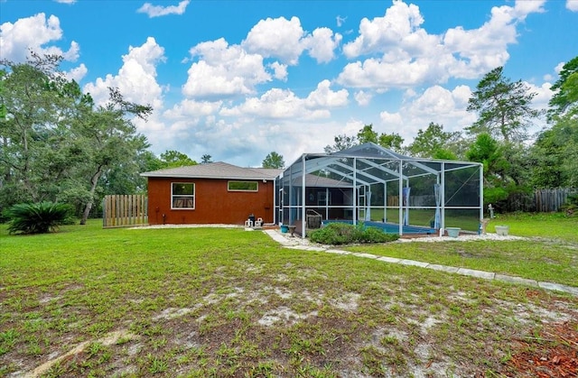 9130 Madrid Rd, Weeki Wachee, FL 34613 - rear view of property with glass enclosure