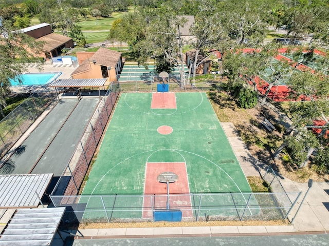 7518 Mediterranean Ct, Hudson, FL 34667 - drone / aerial view of a pool area