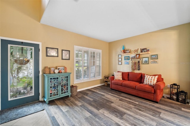 1410 Halapa Way, Trinity, FL 34655 - living area featuring wood finished floors and baseboards