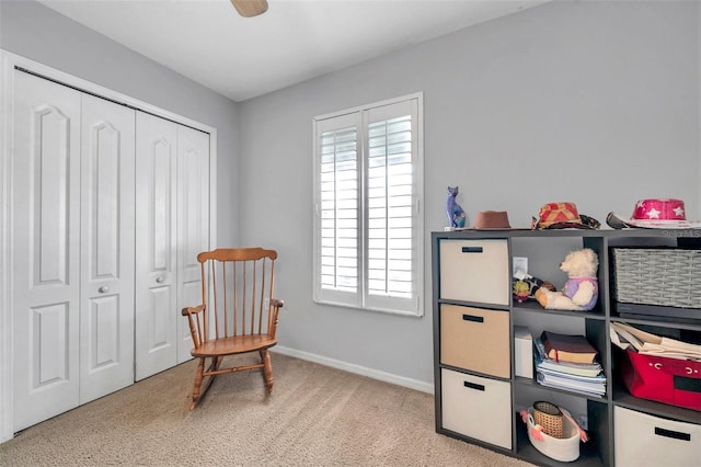 1410 Halapa Way, Trinity, FL 34655 - sitting room featuring carpet floors and baseboards