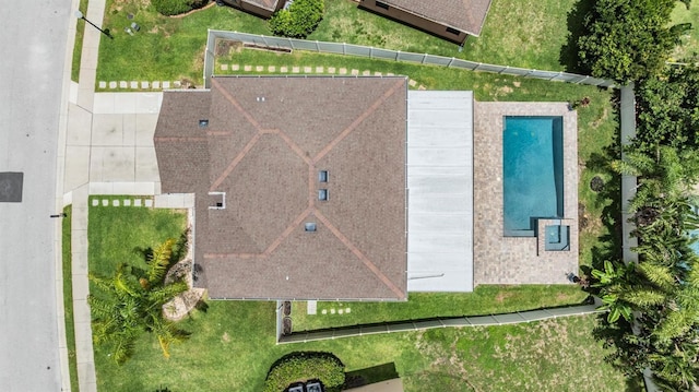 1104 Ketzal Dr, Trinity, FL 34655 - view from above of property with a pool area