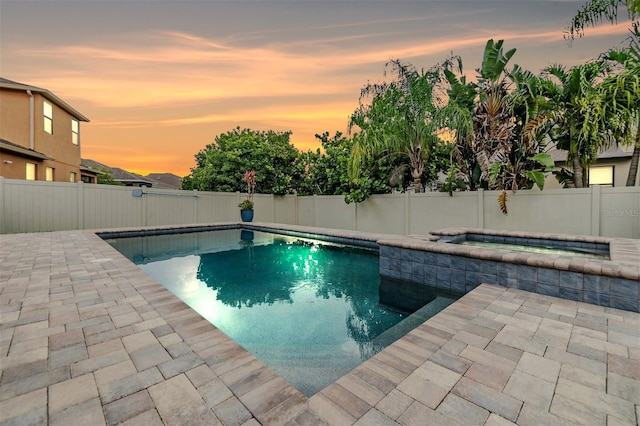 1104 Ketzal Dr, Trinity, FL 34655 - view of swimming pool with a patio, an in-ground hot tub, and a fenced backyard