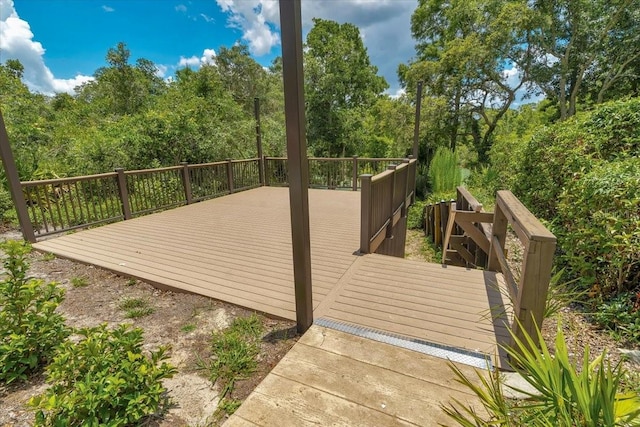7275 Crystal Spring Run, Weeki Wachee, FL 34607 - view of wooden terrace