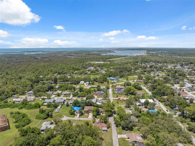 8340 Saint Marks Ct, Hudson, FL 34667 - aerial view of residential area with a large body of water and a heavily wooded area