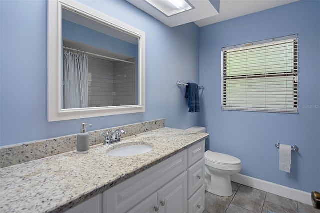 1376 Fayetteville Dr, Spring Hill, FL 34609 - full bath featuring vanity, a shower with shower curtain, and tile patterned flooring