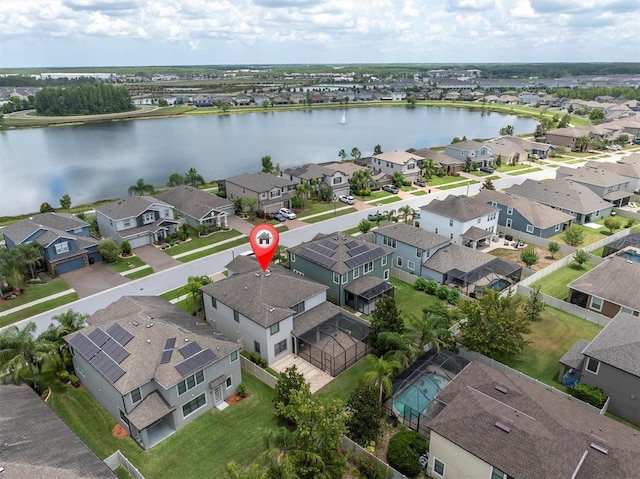 19326 Long Lake Ranch Blvd, Lutz, FL 33558 - aerial perspective of suburban area with a nearby body of water