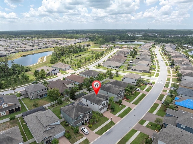 19326 Long Lake Ranch Blvd, Lutz, FL 33558 - aerial perspective of suburban area with a nearby body of water