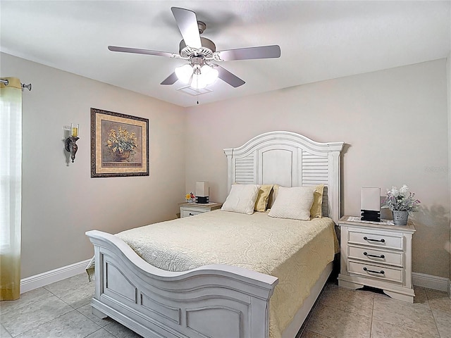 12323 House Finch, Weeki Wachee, FL 34614 - bedroom with light tile patterned floors and ceiling fan