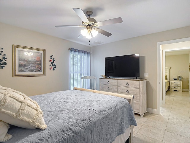 12323 House Finch, Weeki Wachee, FL 34614 - bedroom with light tile patterned floors and ceiling fan
