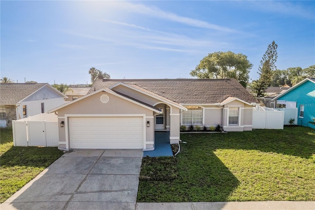 4752 Weasel Dr, New Port Richey, FL 34653 - single story home with a garage, concrete driveway, stucco siding, and a gate