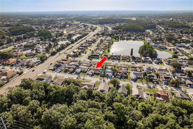 4752 Weasel Dr, New Port Richey, FL 34653 - aerial view of property's location with a nearby body of water and nearby suburban area