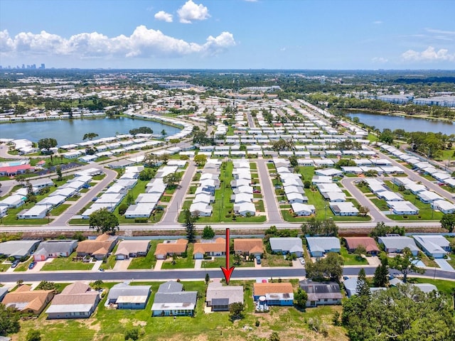 4567 Great Lakes Dr S, Clearwater, FL 33762 - aerial overview of property's location featuring a large body of water and nearby suburban area