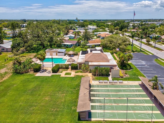 4567 Great Lakes Dr S, Clearwater, FL 33762 - aerial perspective of suburban area featuring a pool area