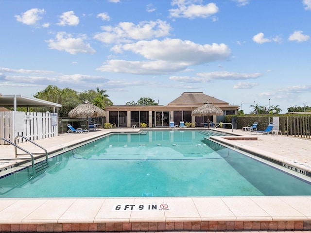 4567 Great Lakes Dr S, Clearwater, FL 33762 - community pool featuring a patio