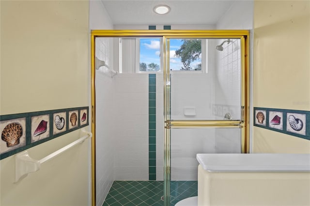 4351 Mallard Lake Dr, Spring Hill, FL 34609 - bathroom with a shower stall