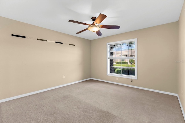 18736 Bent Pine Dr, Hudson, FL 34667 - carpeted empty room featuring ceiling fan and baseboards