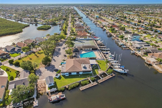 4052 Marine Pkwy, New Port Richey, FL 34652 - aerial view of residential area featuring a large body of water
