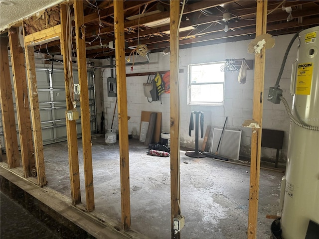 6826 Driftwood Dr, Hudson, FL 34667 - basement with secured water heater and electric panel