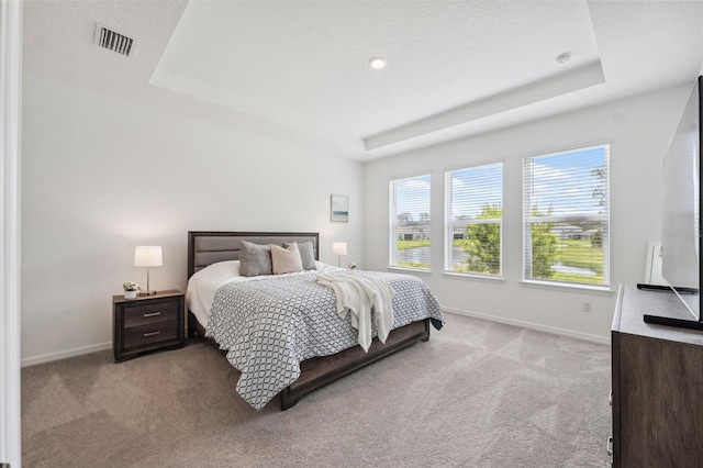 33466 Landsman Loop, Wesley Chapel, FL 33543 - bedroom with a raised ceiling and light colored carpet