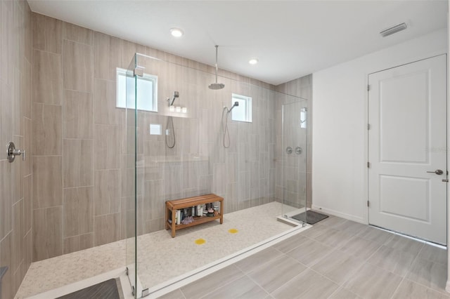 33466 Landsman Loop, Wesley Chapel, FL 33543 - full bath with a walk in shower and recessed lighting